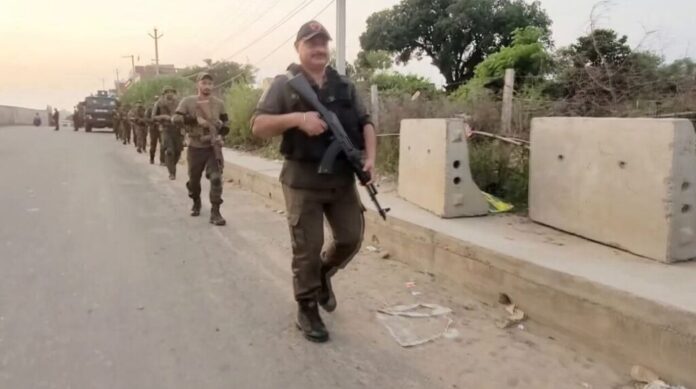Jammu and Kashmir Police conducting a mock drill in Samba District