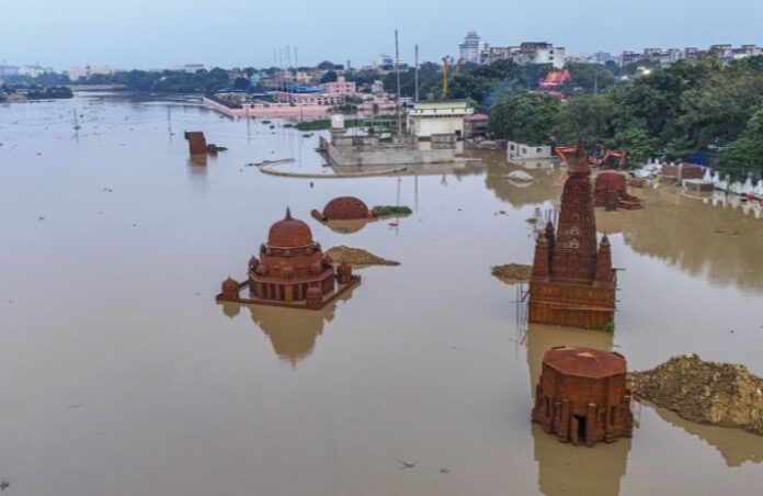 Flood-affected region in Bihar
