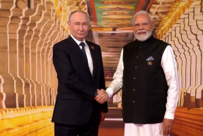 PM Modi and President Putin meeting at BRICS Summit 2023
